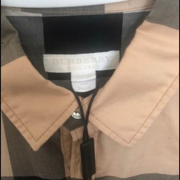 New With Tags Boys Burberry Check Dress Shirt Size 10Y - Picture 2 of 2